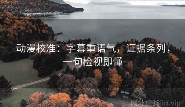 动漫校准：字幕重语气，证据条列，一句检视即懂