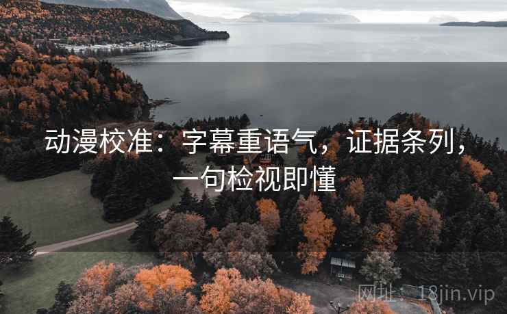 动漫校准：字幕重语气，证据条列，一句检视即懂