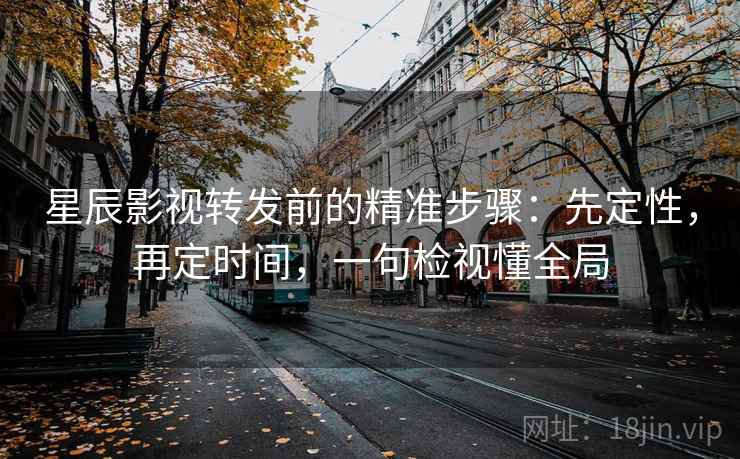 星辰影视转发前的精准步骤：先定性，再定时间，一句检视懂全局