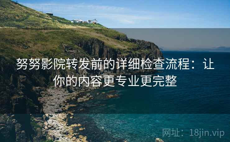 努努影院转发前的详细检查流程：让你的内容更专业更完整