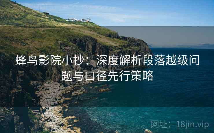 蜂鸟影院小抄：深度解析段落越级问题与口径先行策略